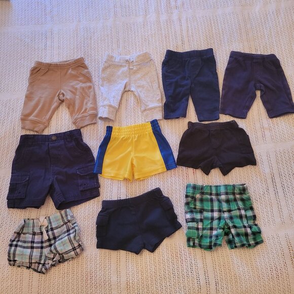 34‎ Pc Baby Boy Clothes Bundle NB Bodysuits Sleepers Pants Outfits Shorts Romper - Picture 6 of 8